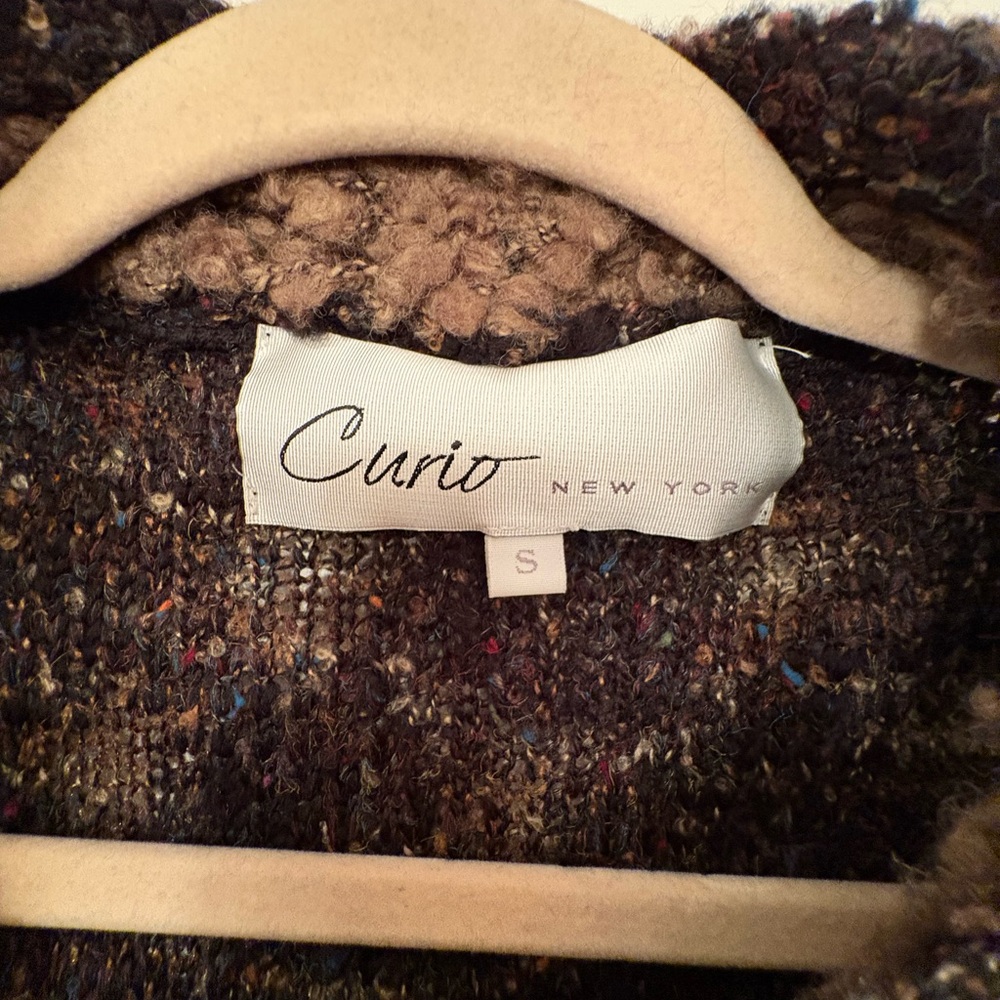 Curio, New York Brown and multicolor Textured Jacket - Picture 2 of 8